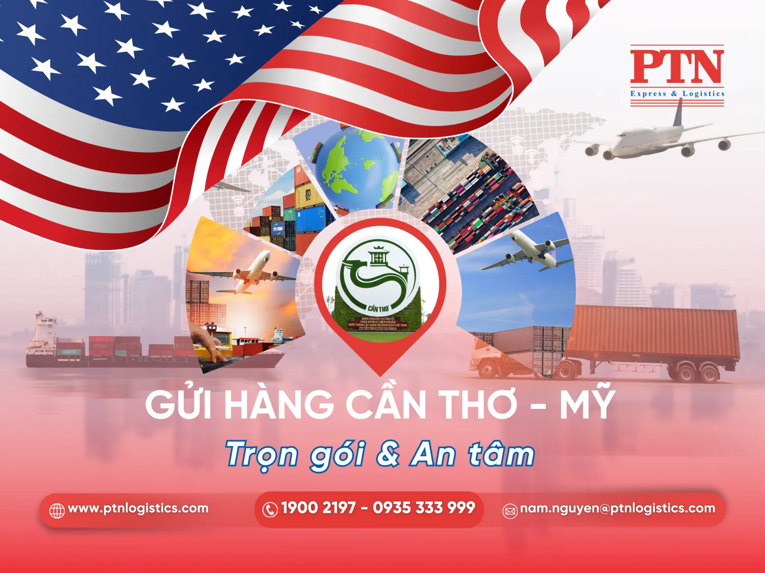 Gửi hàng đi Mỹ tại Cần Thơ
