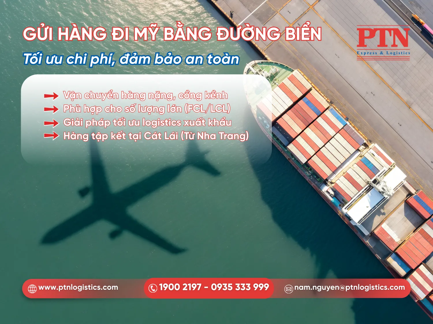 Gửi hàng đi Mỹ tại Nha Trang bằng đường biển