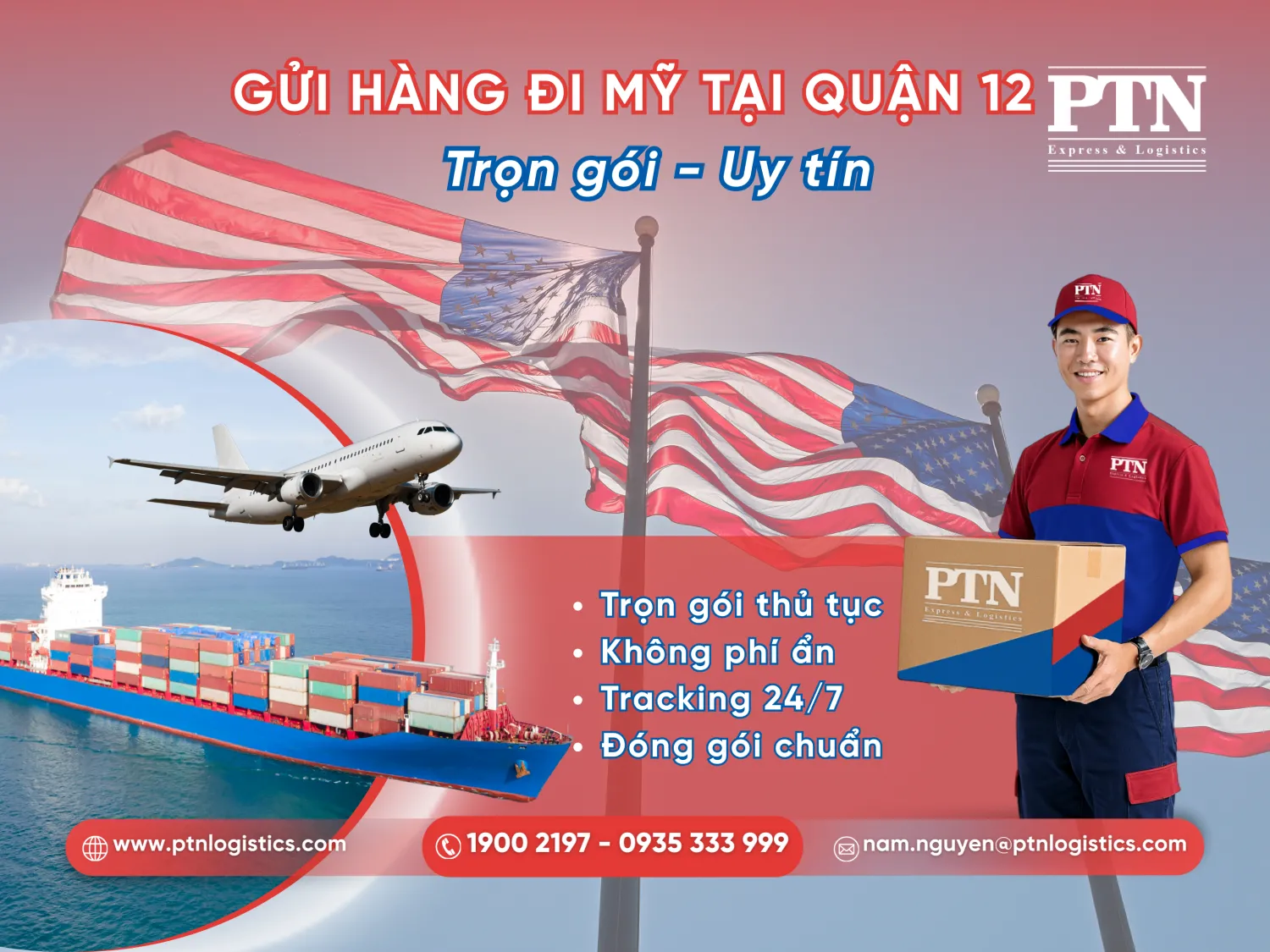 Gửi hàng đi Mỹ tại quận 12