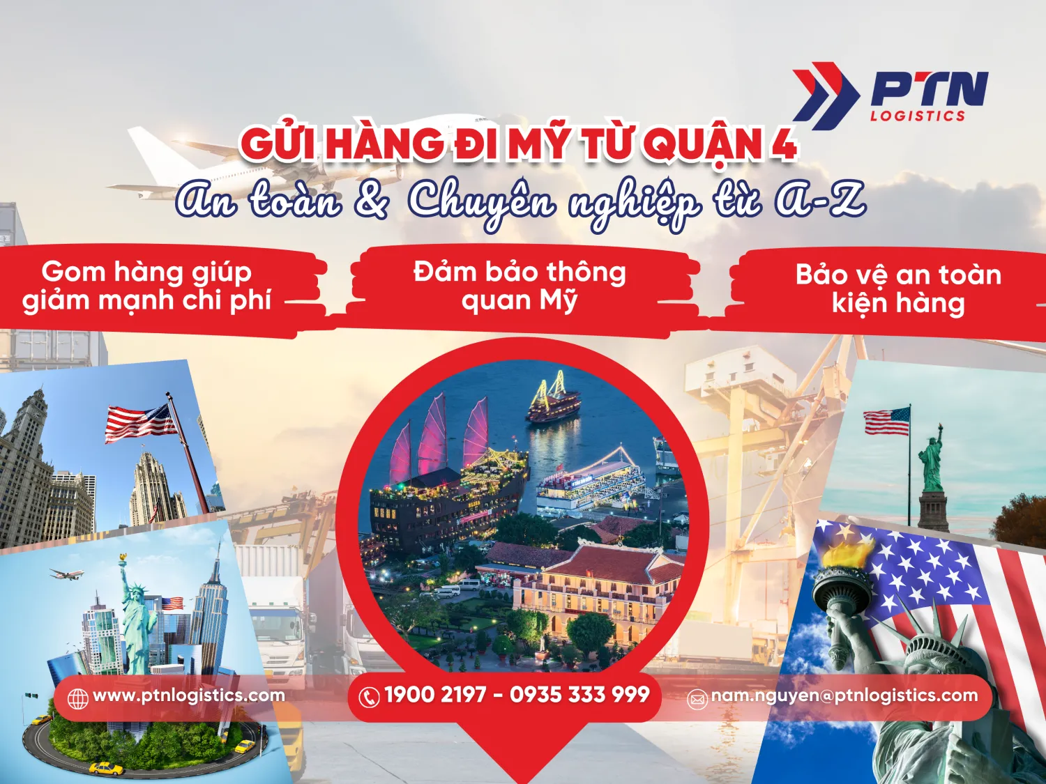 Gửi hàng đi Mỹ tại quận 4 an toàn và chuyên nghiệp