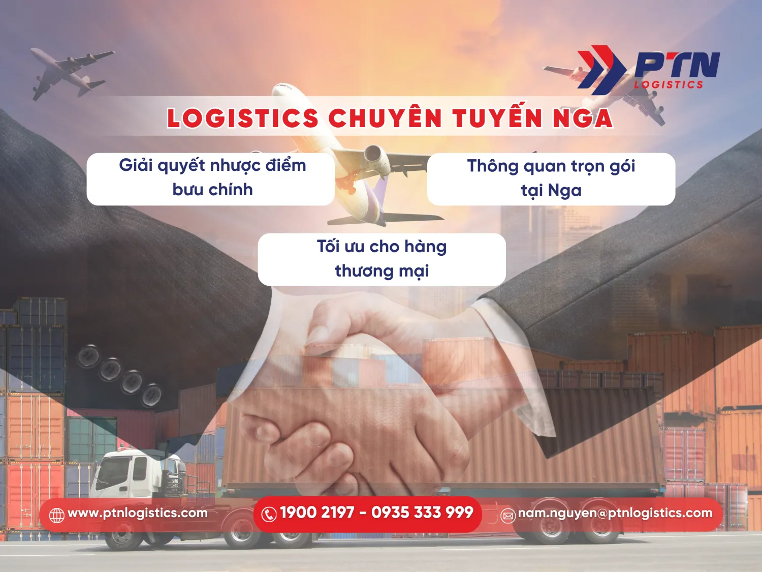 Gửi hàng đi Nga qua dịch vụ logistics