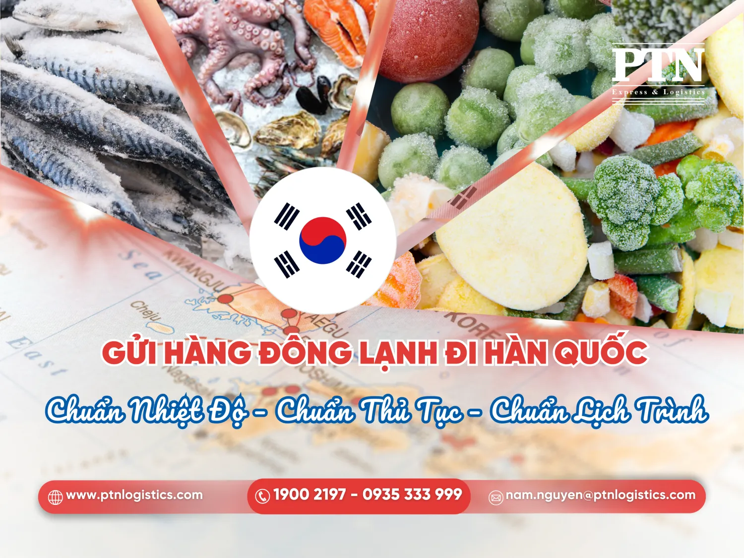 Gửi hàng đông lạnh đi Hàn Quốc