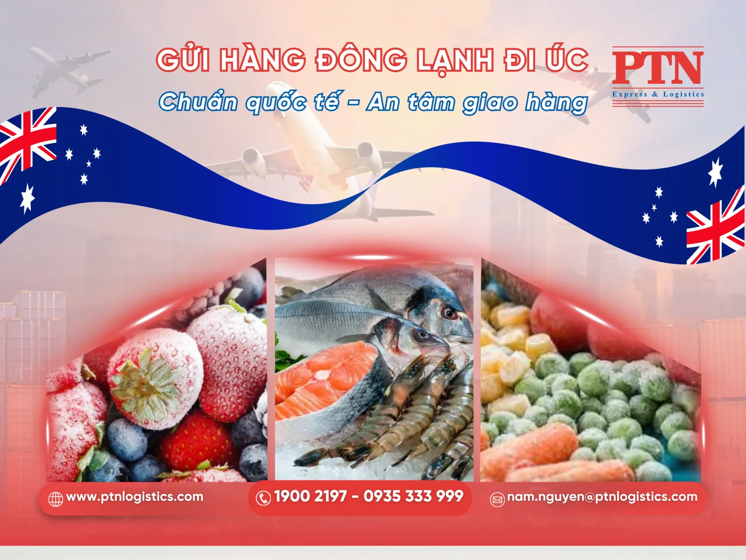 Gửi hàng đông lạnh đi Úc