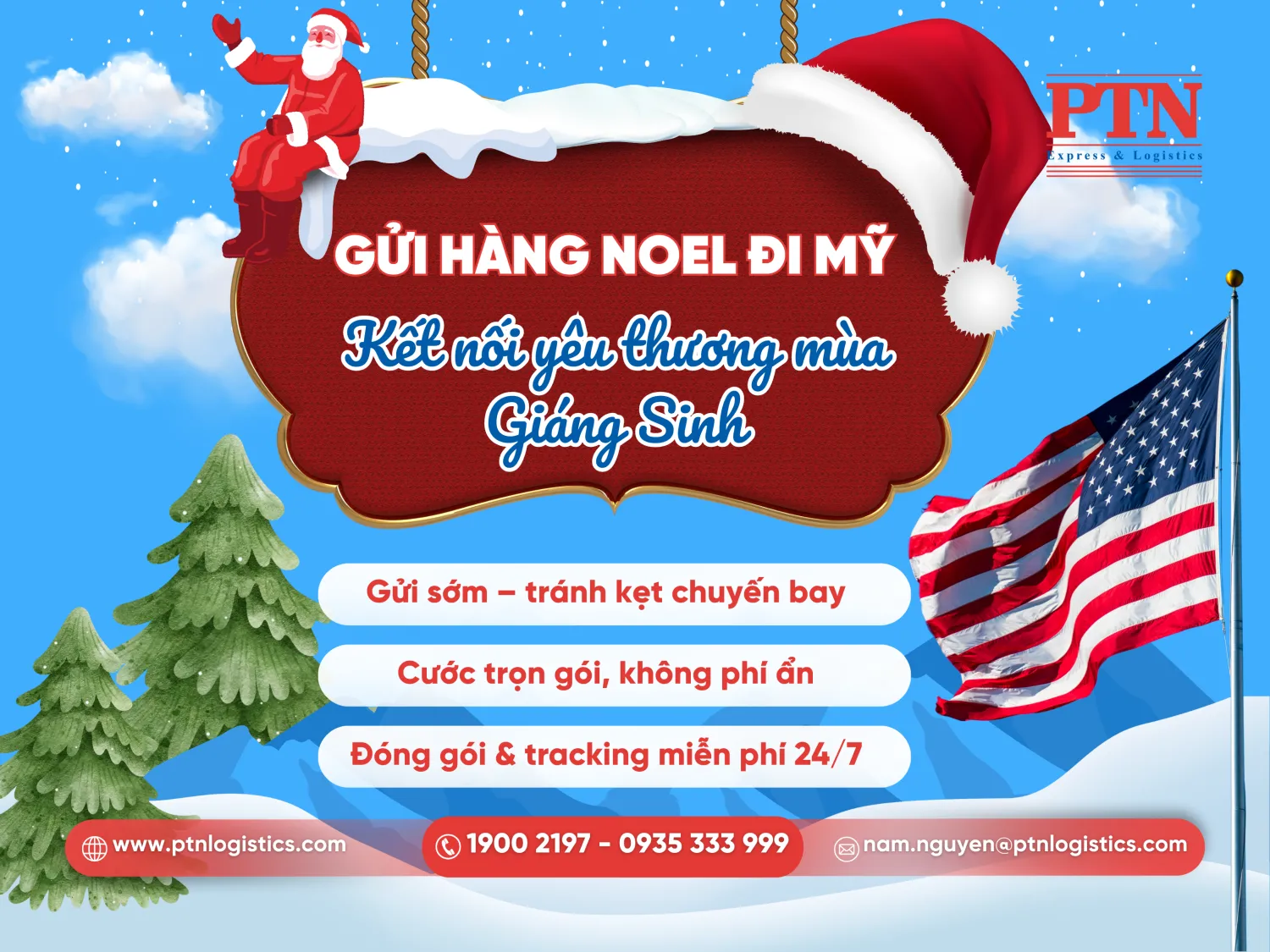 Gửi hàng noel đi Mỹ