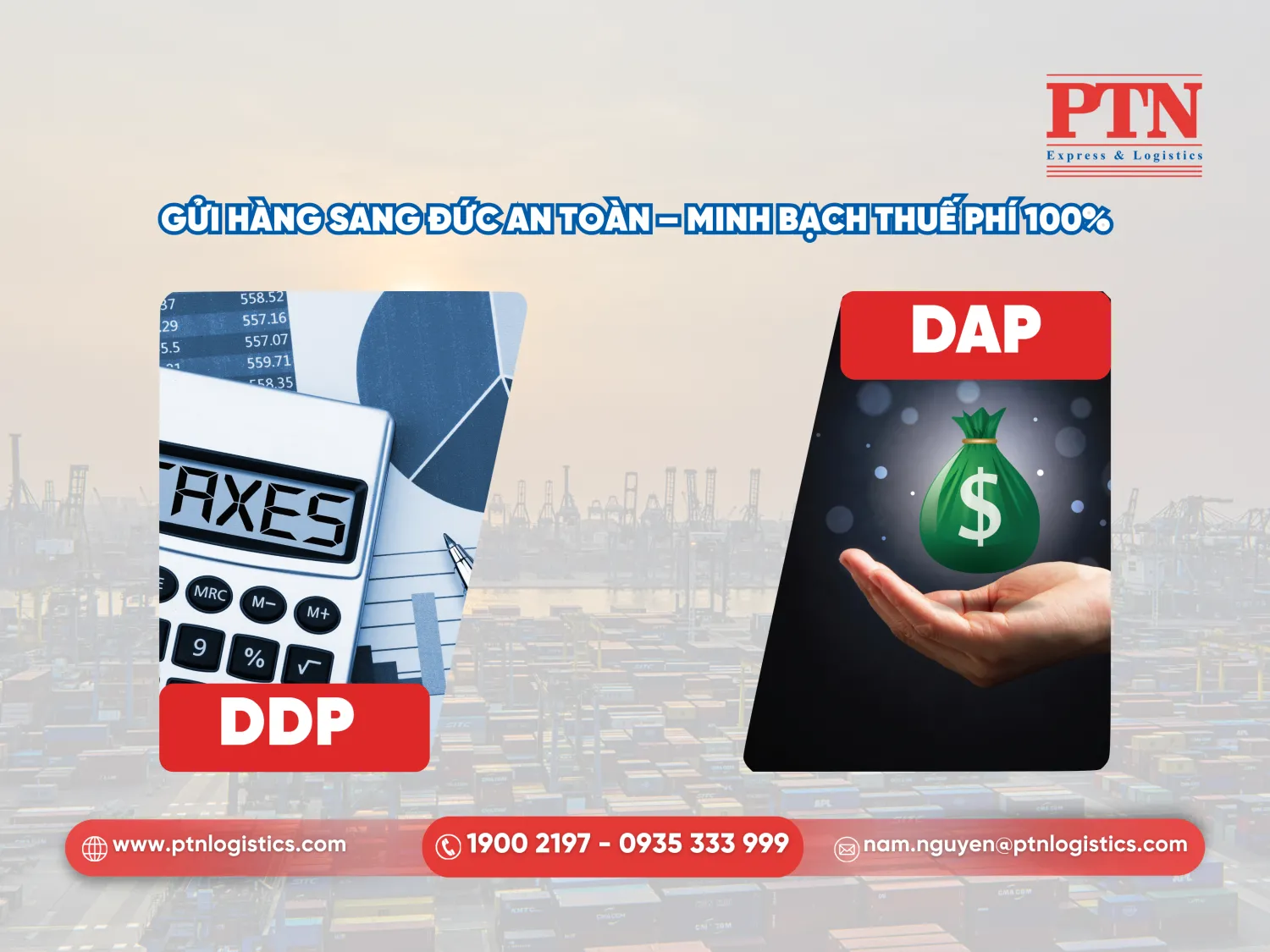 Gửi hàng sang Đức an toàn, minh bạch thuế phí 100%