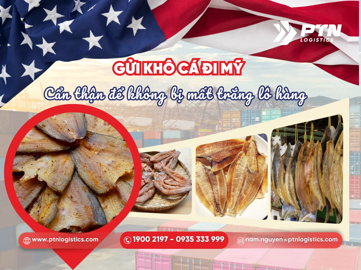 Gửi khô cá đi Mỹ cẩn thận để không bị mắt trắng lô hàng