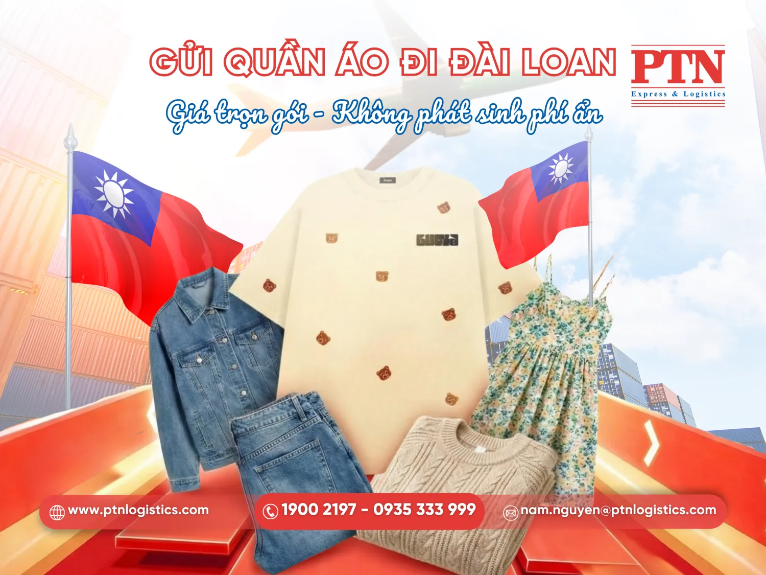 Gửi quần áo đi Đài Loan