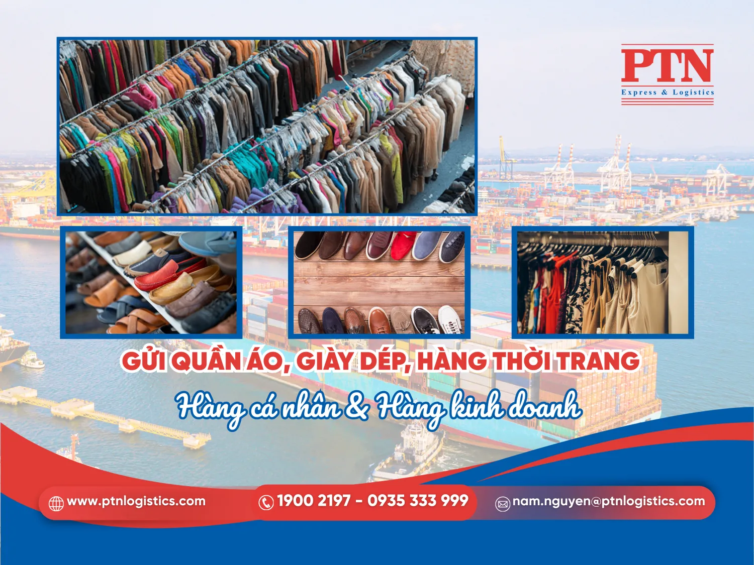 Gửi quần áo, giày dép, hàng thời trang