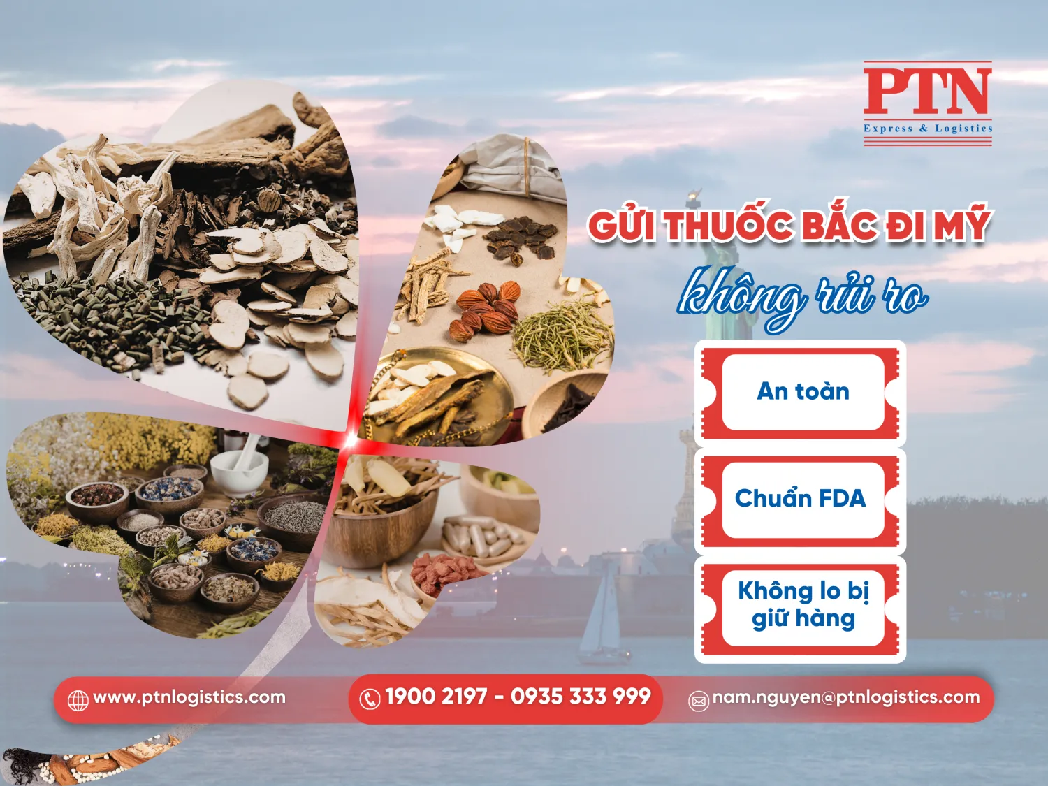 Gửi thuốc bắc đi Mỹ