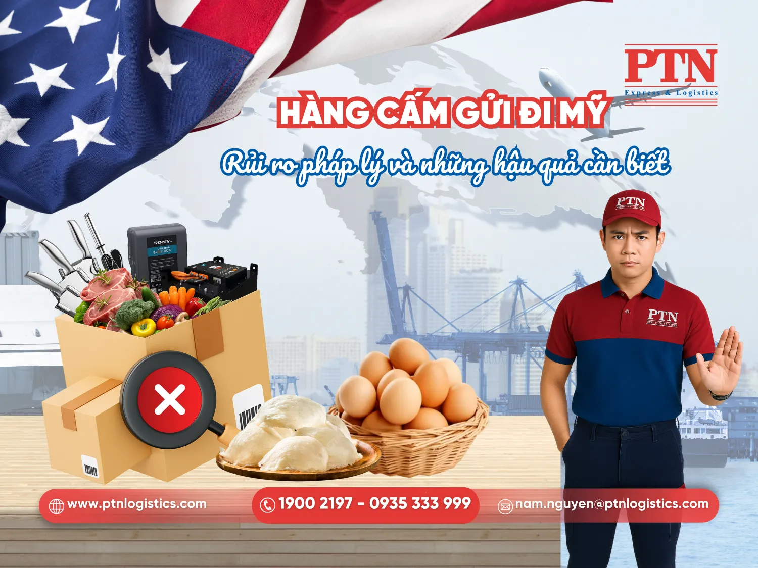 Hàng cấm gửi đi Mỹ