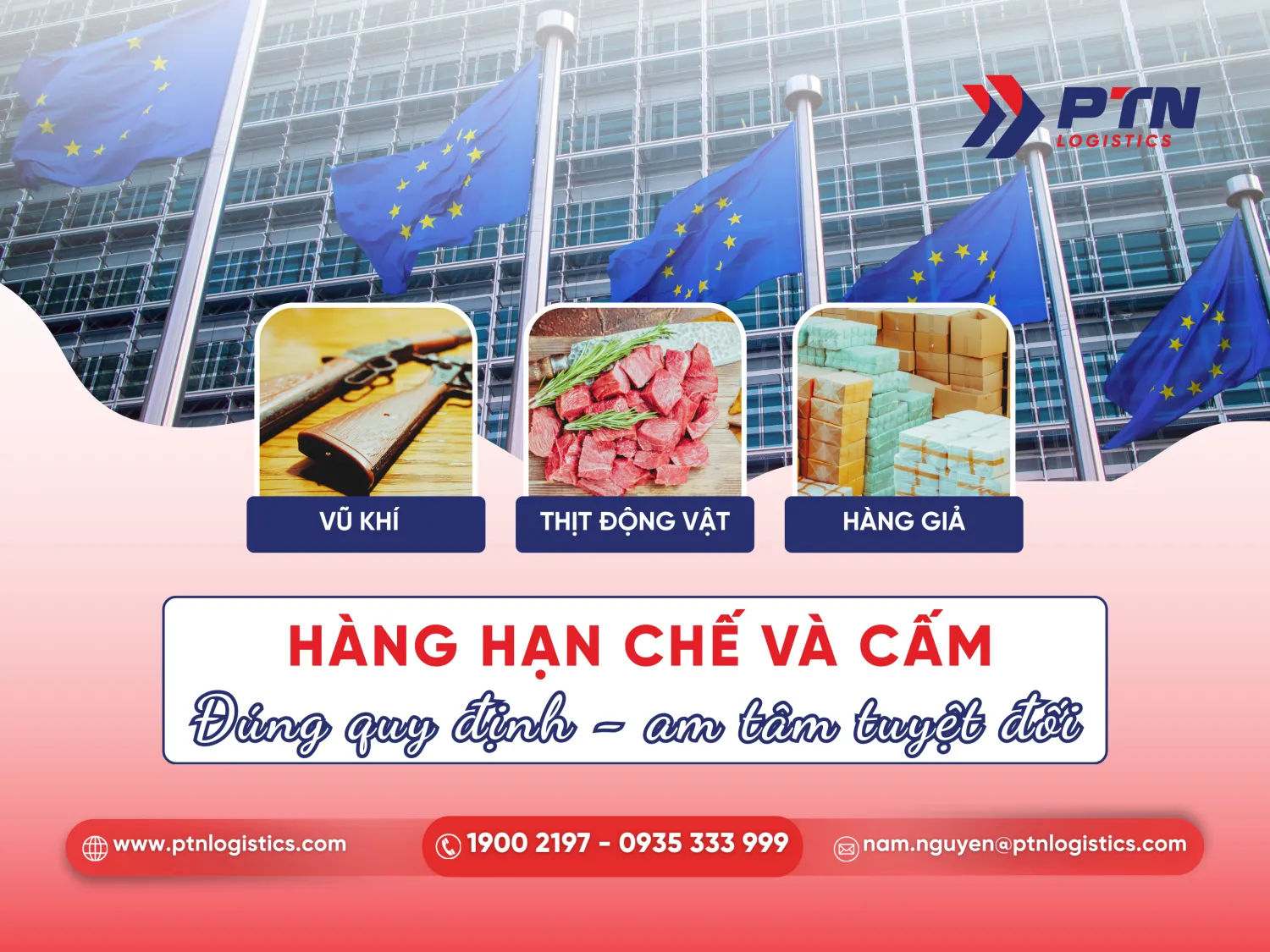 Hàng hạn chế và hàng cấm gửi đi Châu Âu