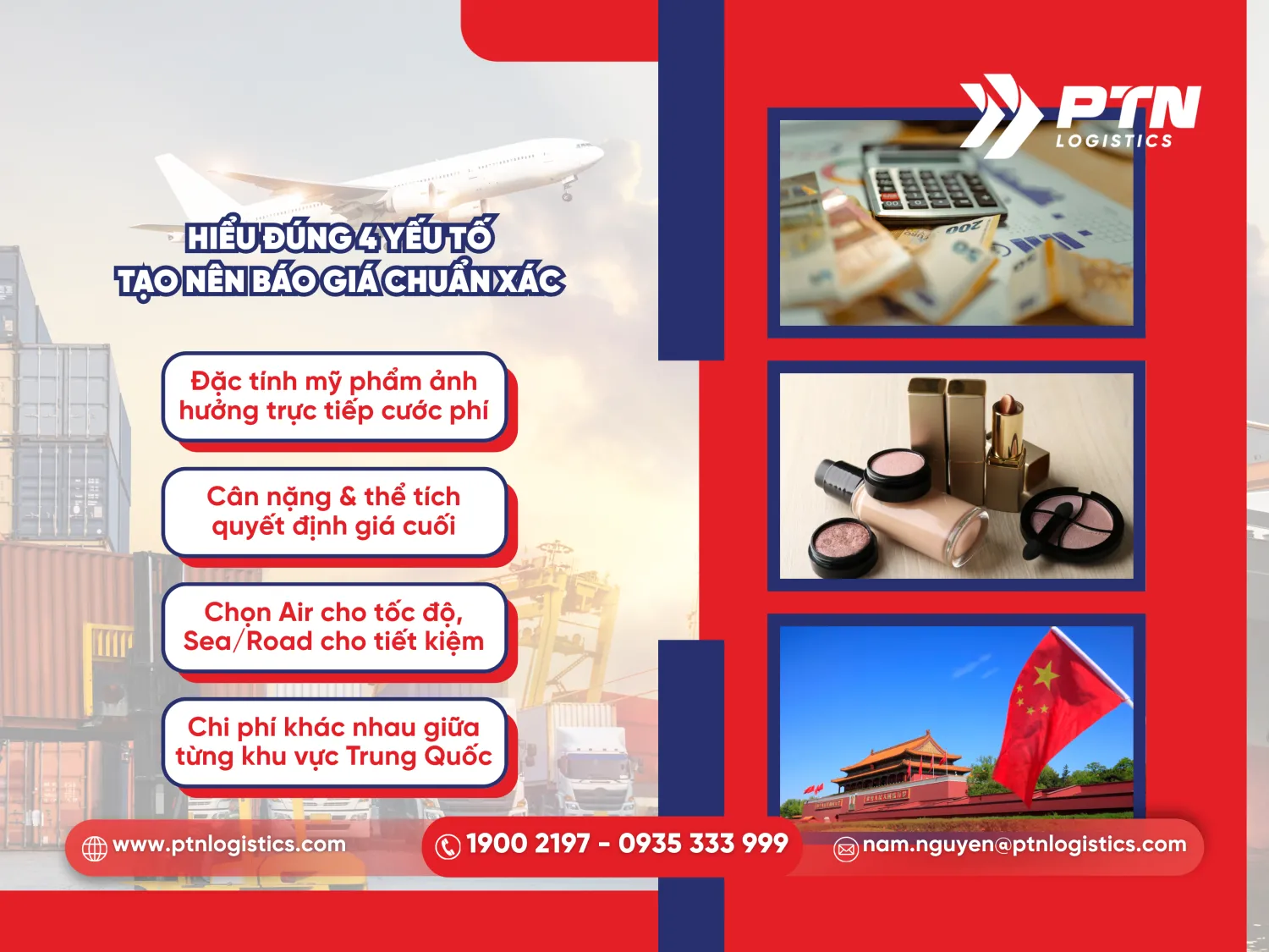 Hiểu đúng các yếu tố tạo nên báo giá chuẩn xác cho dịch vụ gửi mỹ phẩm đi Trung Quốc