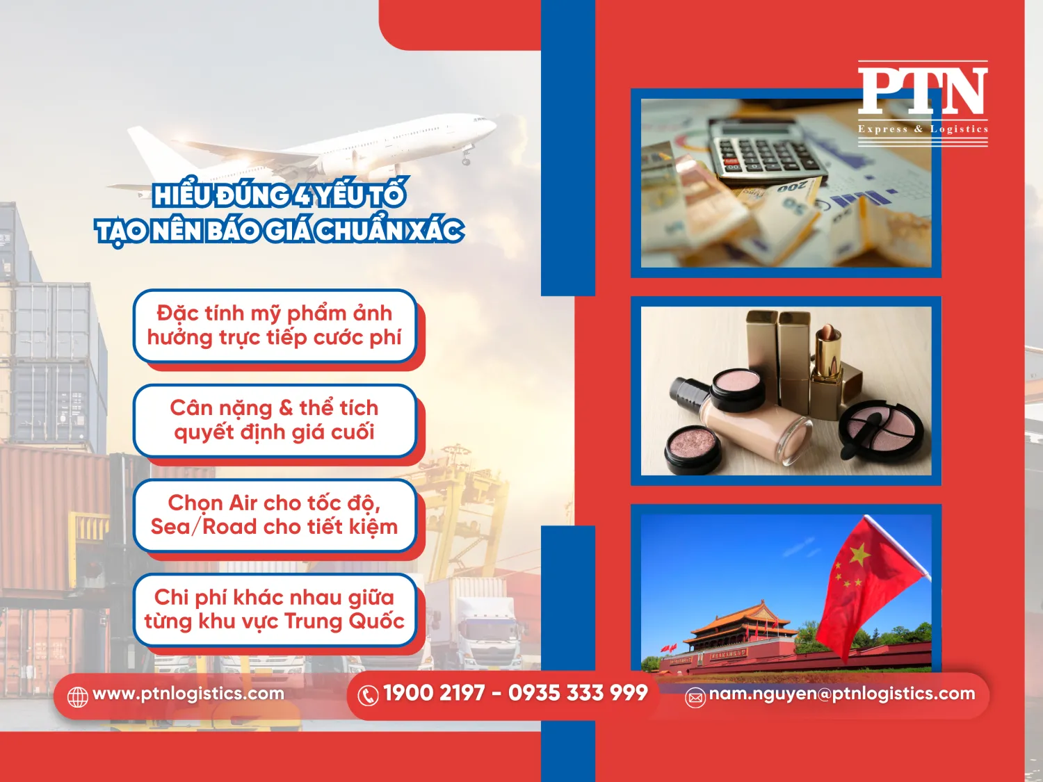 Hiểu đúng yếu tố tạo nên báo giá chuẩn xác cho dịch vụ gửi mỹ phẩm đi Trung Quốc