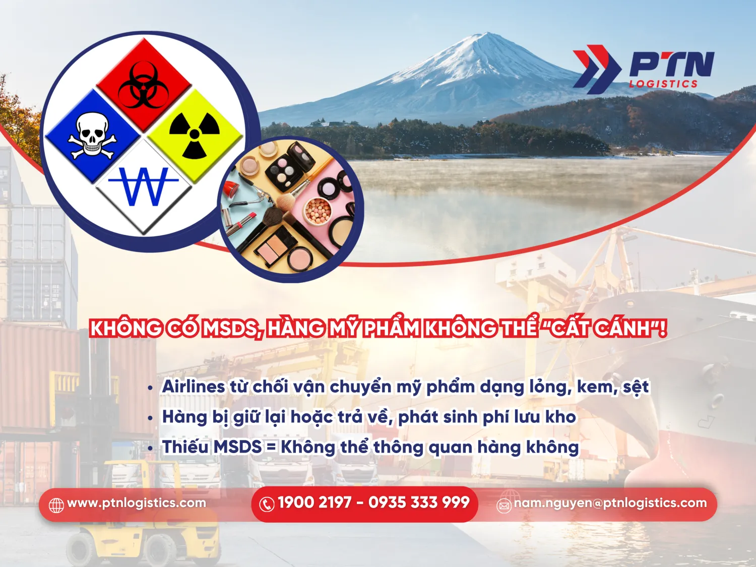 Không có MSDS là một sai lầm lớn trong dịch vụ logistics