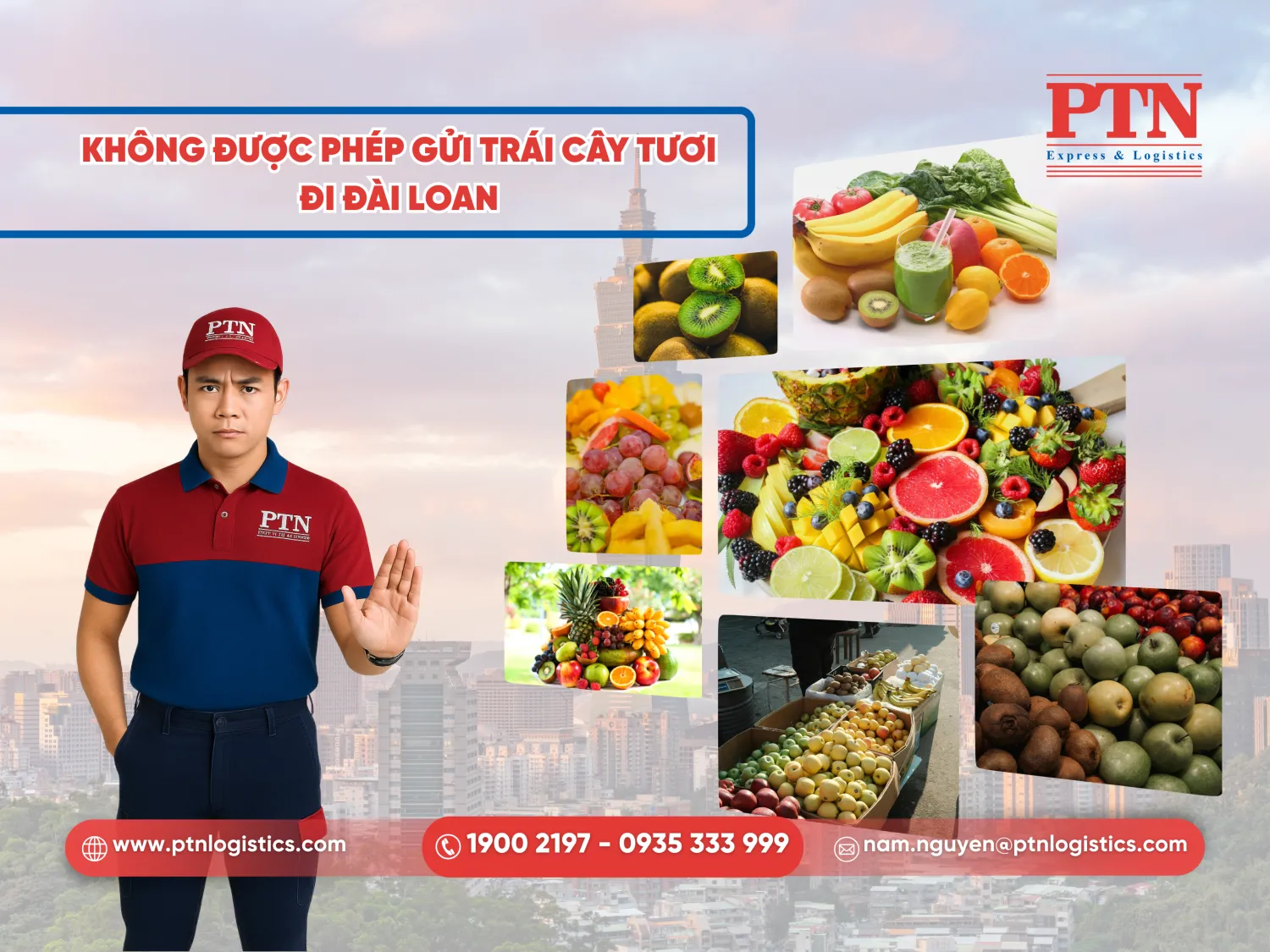 Không được phép gửi trái cây tươi đi Đài Loan