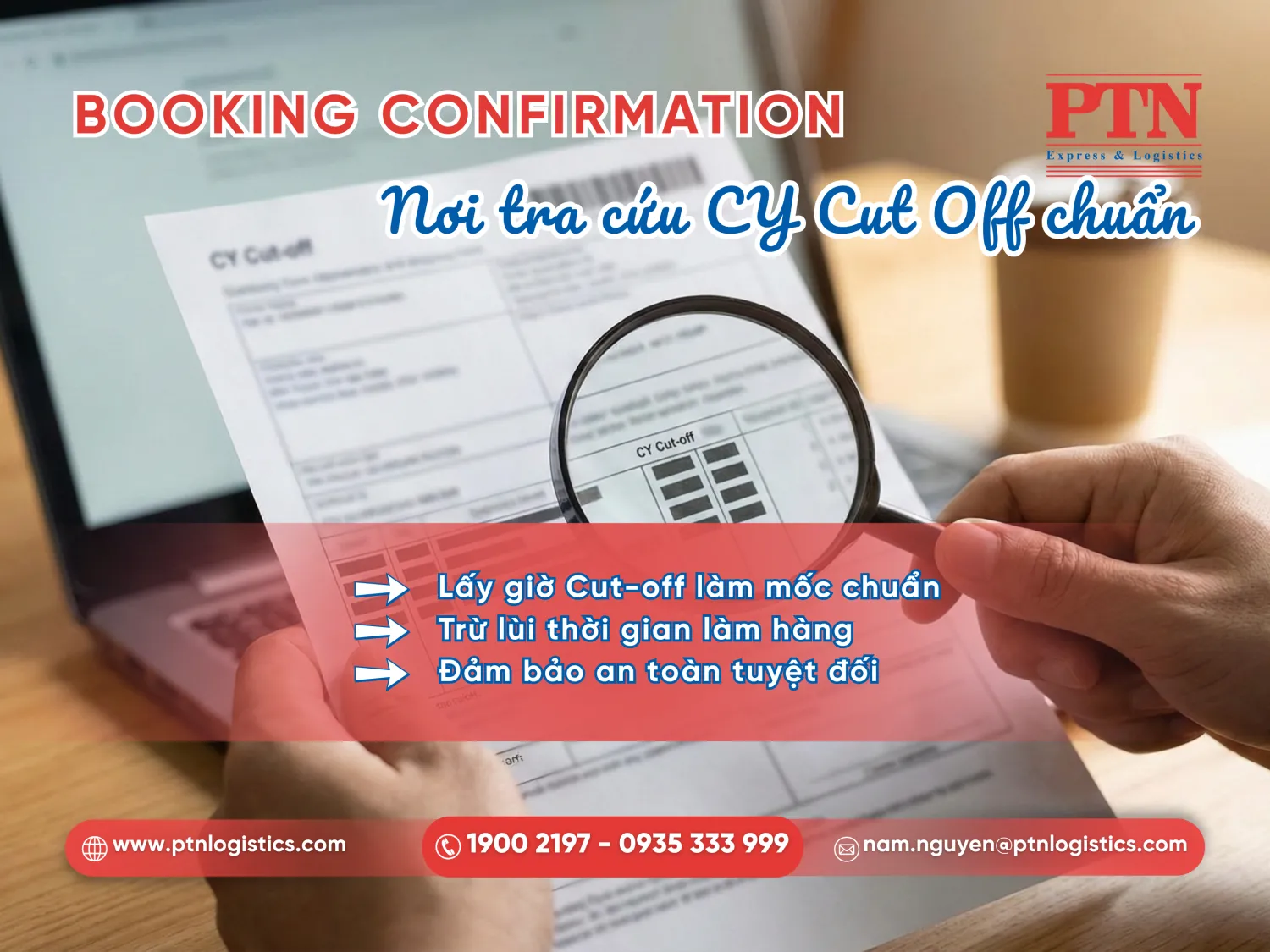 Kiểm tra Cy Cut Off trên booking confirmation