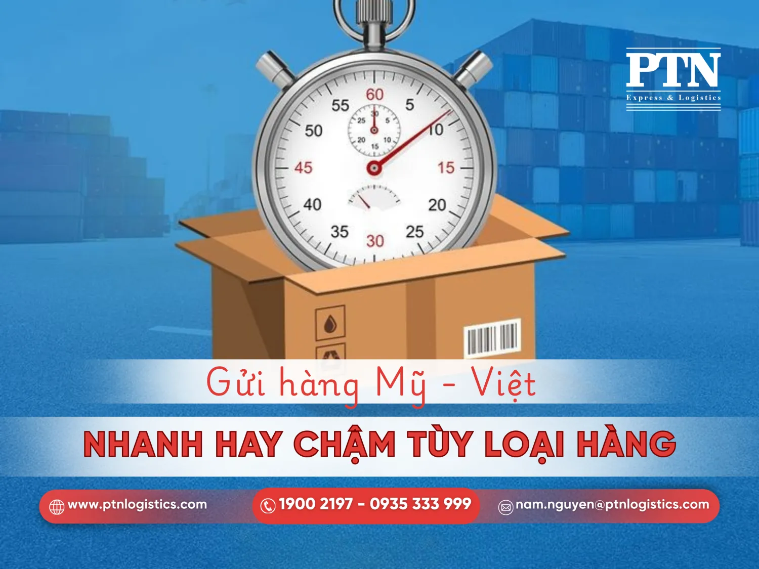 Loại hàng ảnh hưởng đến thời gian gửi hàng