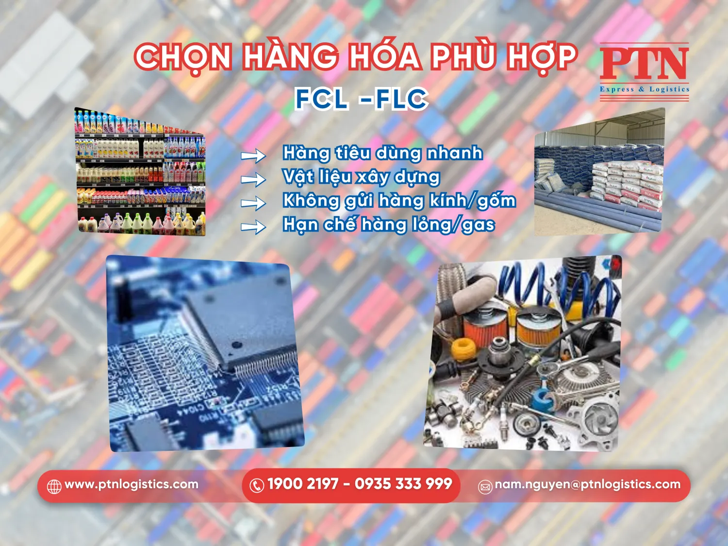 Loại hàng hóa phù hợp cho FCL - LCL