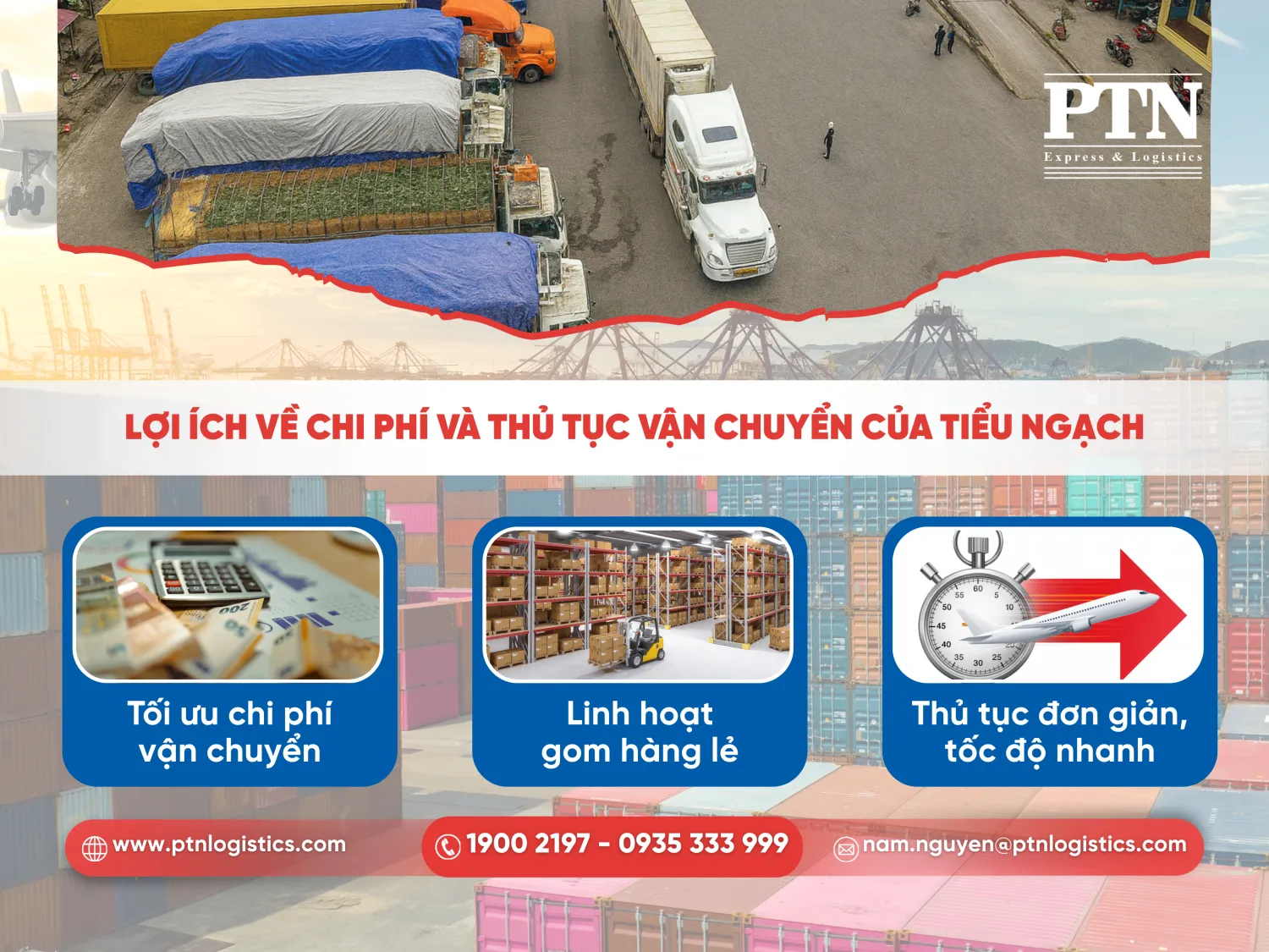 Lợi ích về chi phí và thủ tục vận chuyển của tiểu ngạch