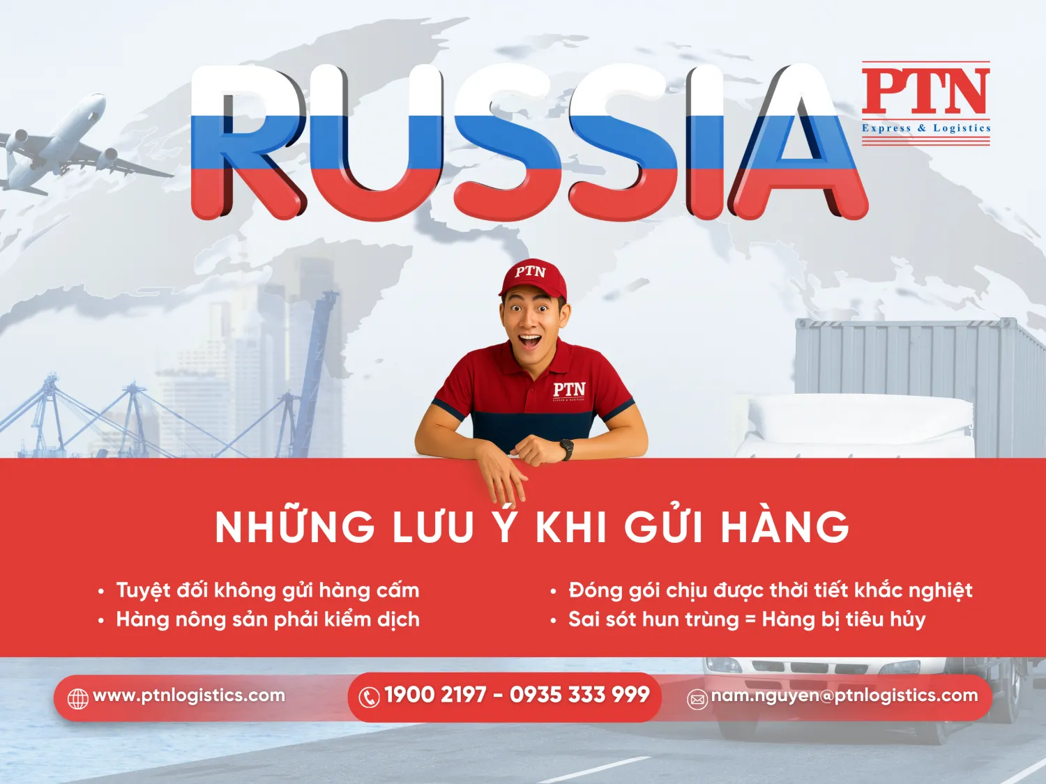 Lưu ý khi gửi hàng đi Nga