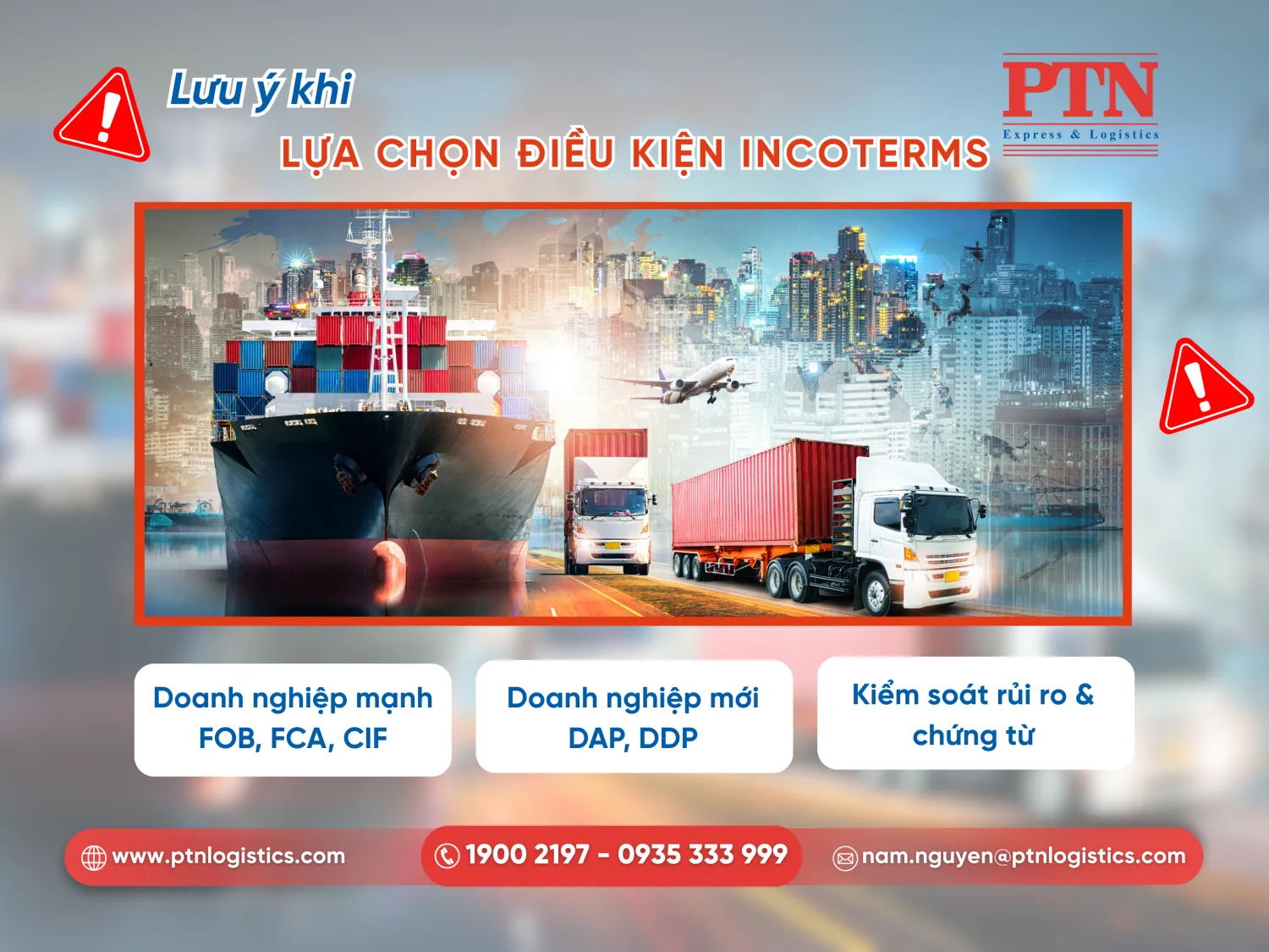 Lưu ý khi lựa chọn incoterm