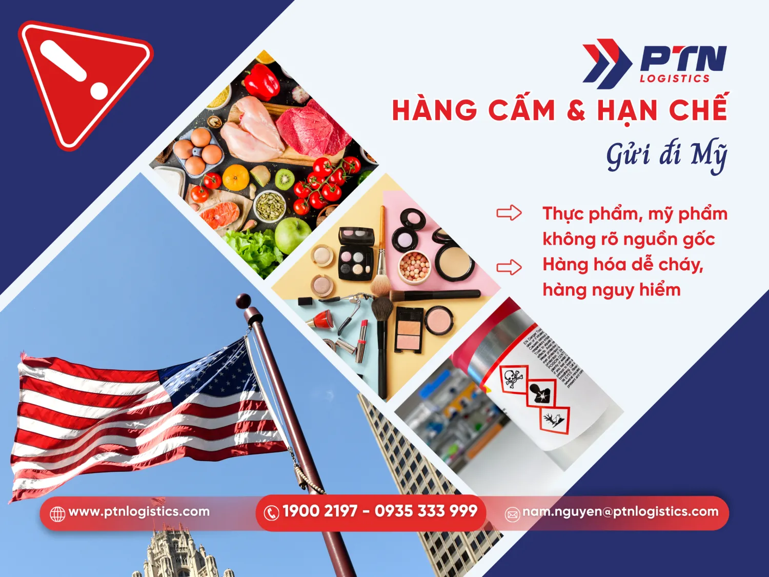 Mặt hàng cấm và hạn chế đi Mỹ