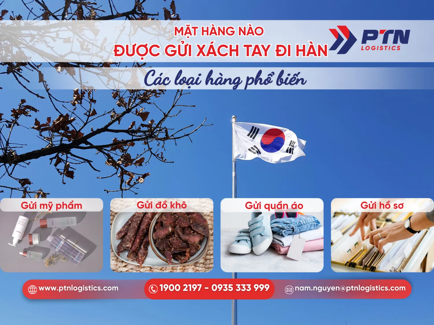 Mặt hàng thường gửi xách tay đi Hàn