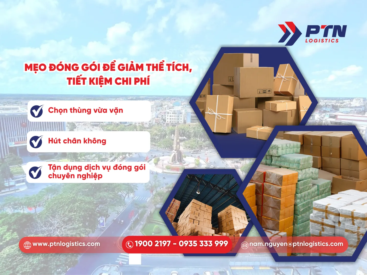 Mẹo đóng gói hàng để giam thể tích tiết kiệm chi phí