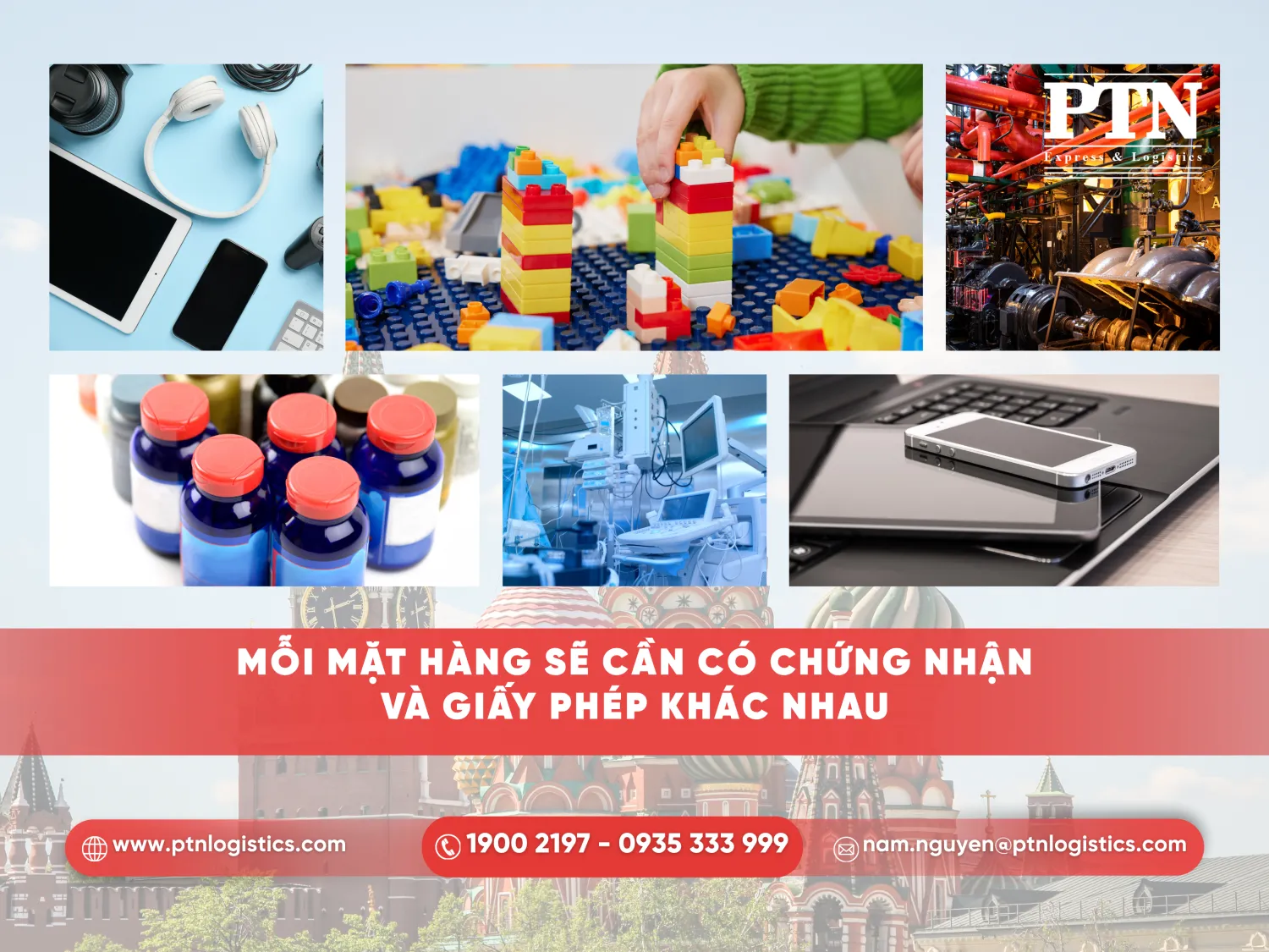 Mỗi mặt hàng sẽ cần có chứng nhận và giấy phép khác nhau