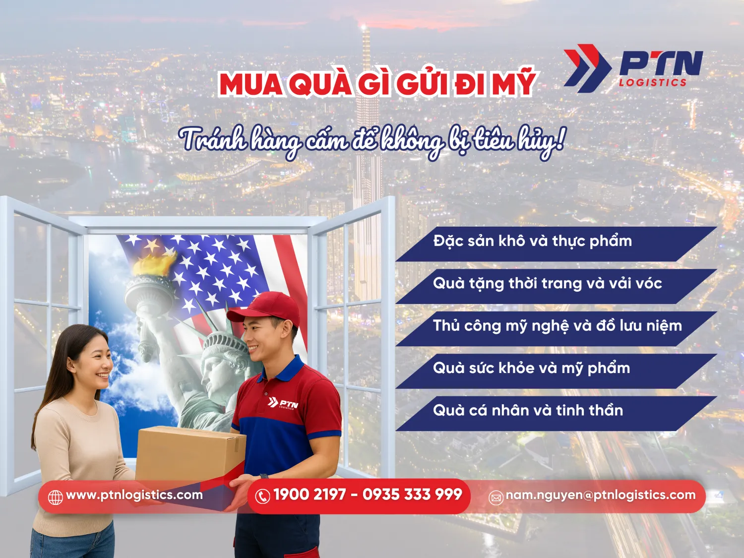 Mua quà gì gửi đi Mỹ tránh hàng cấm để không bị tiêu hủy
