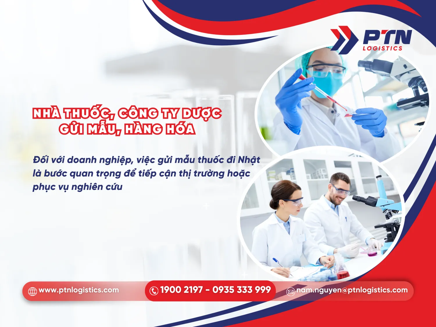Nhà thuốc, công ty dược gửi vật mẫu, hàng hóa