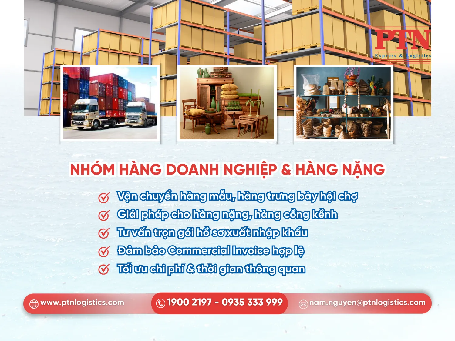 Nhóm hàng doanh nghiệp và hàng nặng