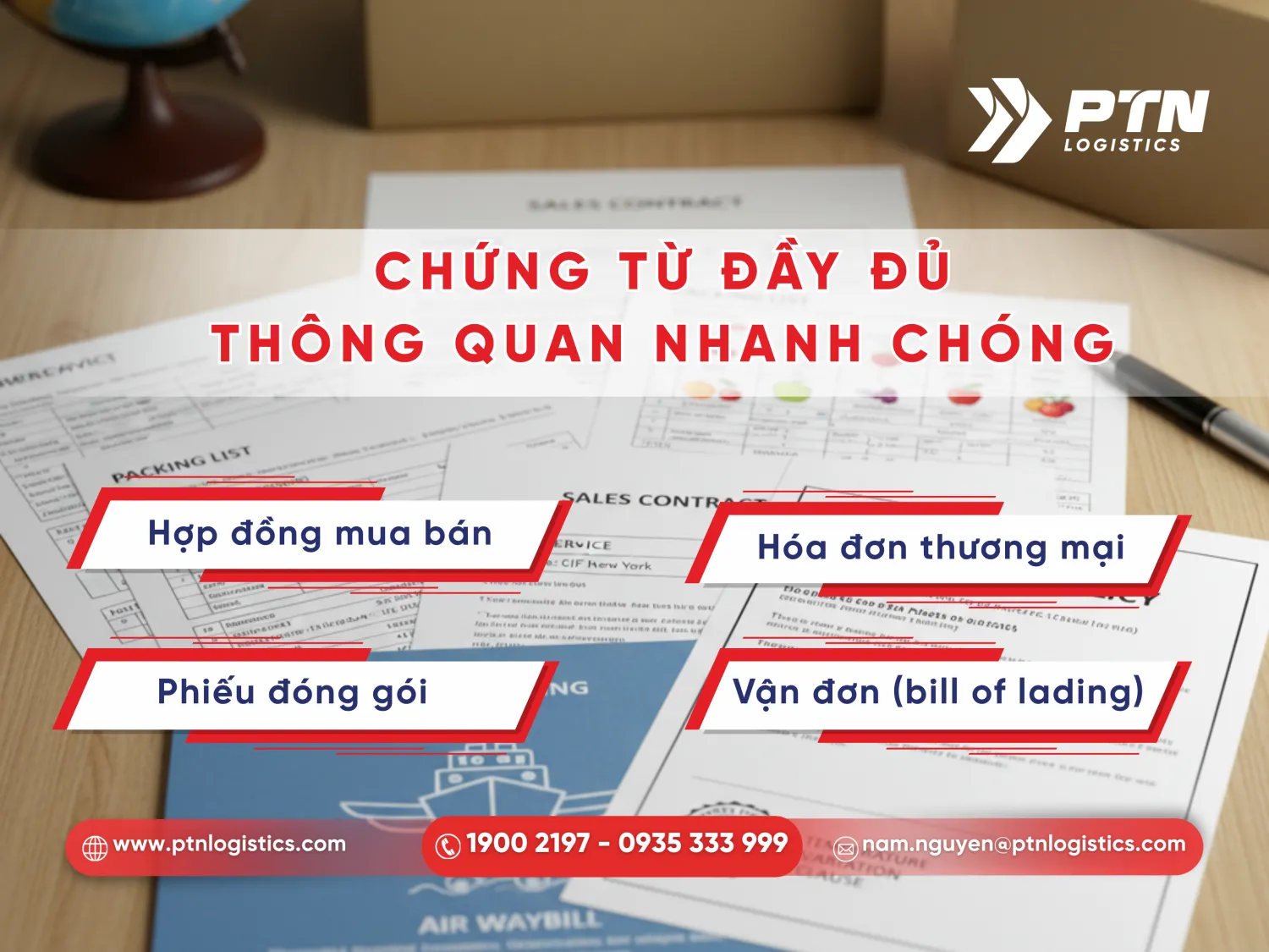 Những chứng từ cần có khi gửi hàng