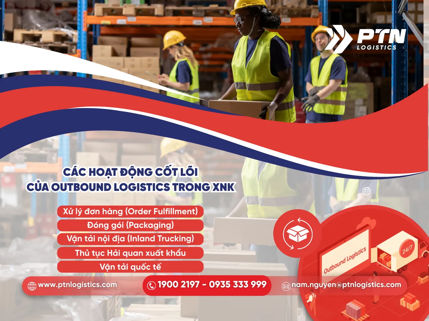 Những hoạt động cốt lõi của outbound logistics trong XNK