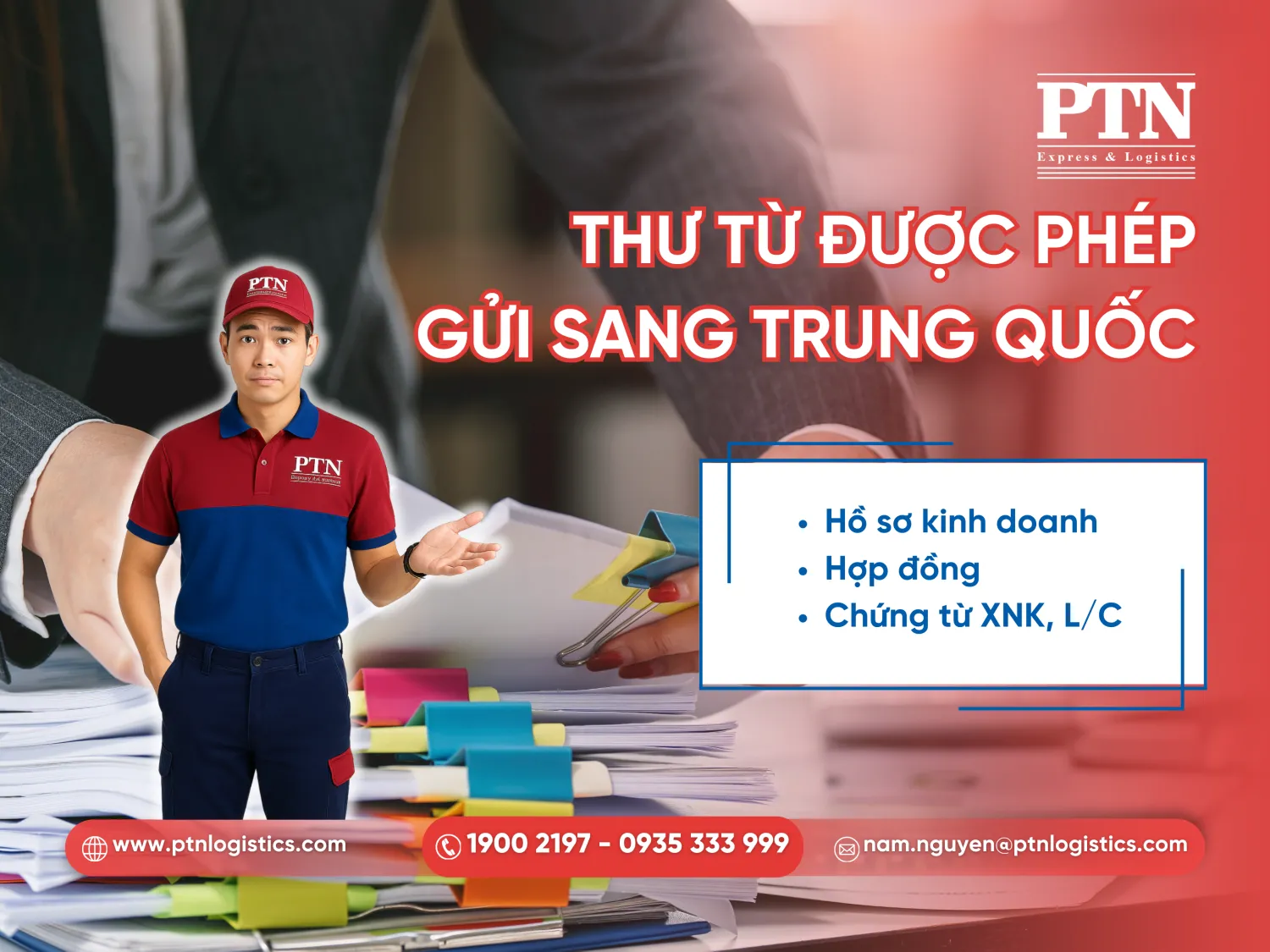 Những loại thư từ nào được phép gửi sang Trung Quốc