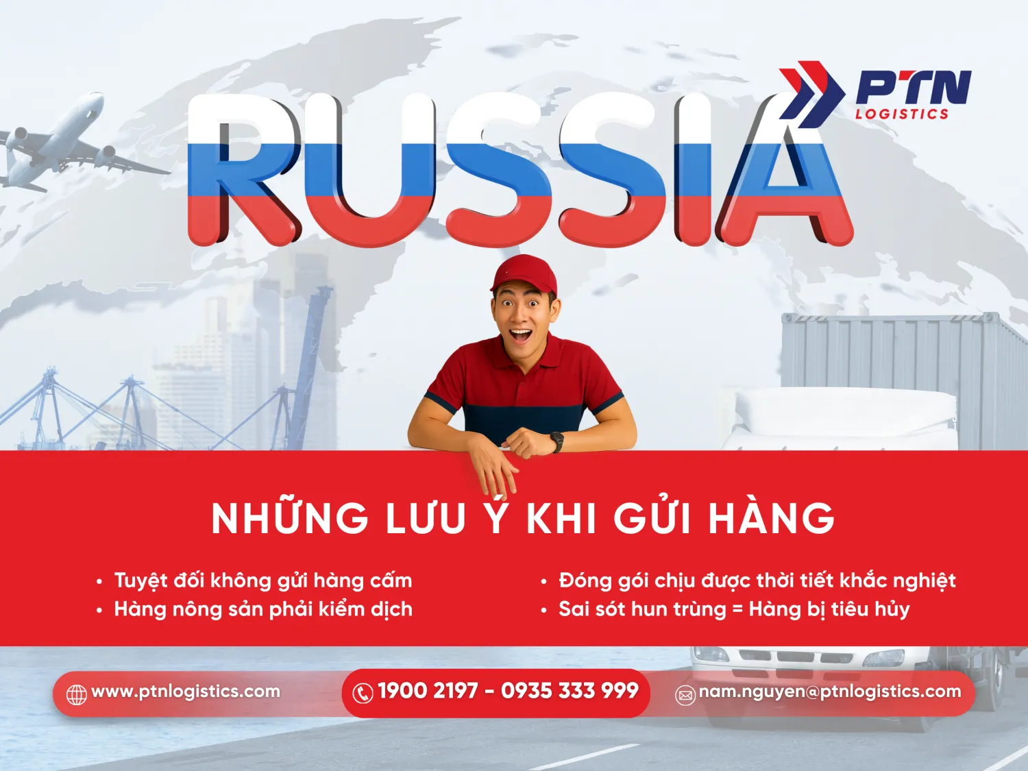 Những lưu ý khi gửi hàng đi Nga