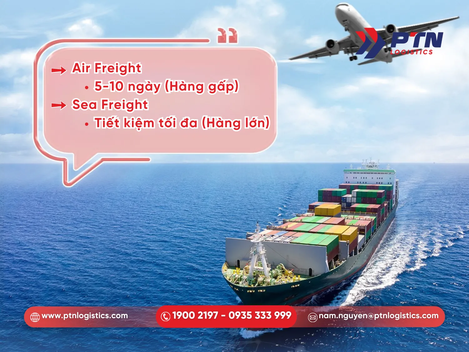Những phương thức vận chuyển chính đi Mỹ tại Cần Thơ