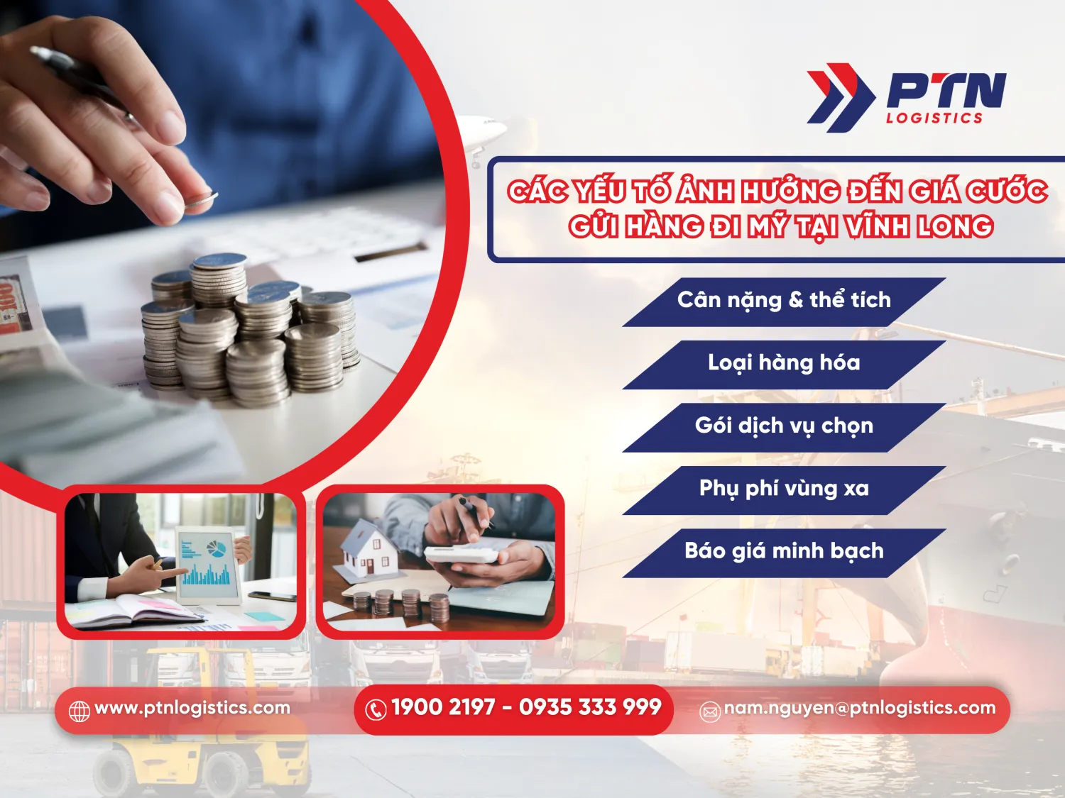 Những yếu tố ảnh hưởng đến giá cước gửi hàng đi Mỹ tại Vĩnh Long