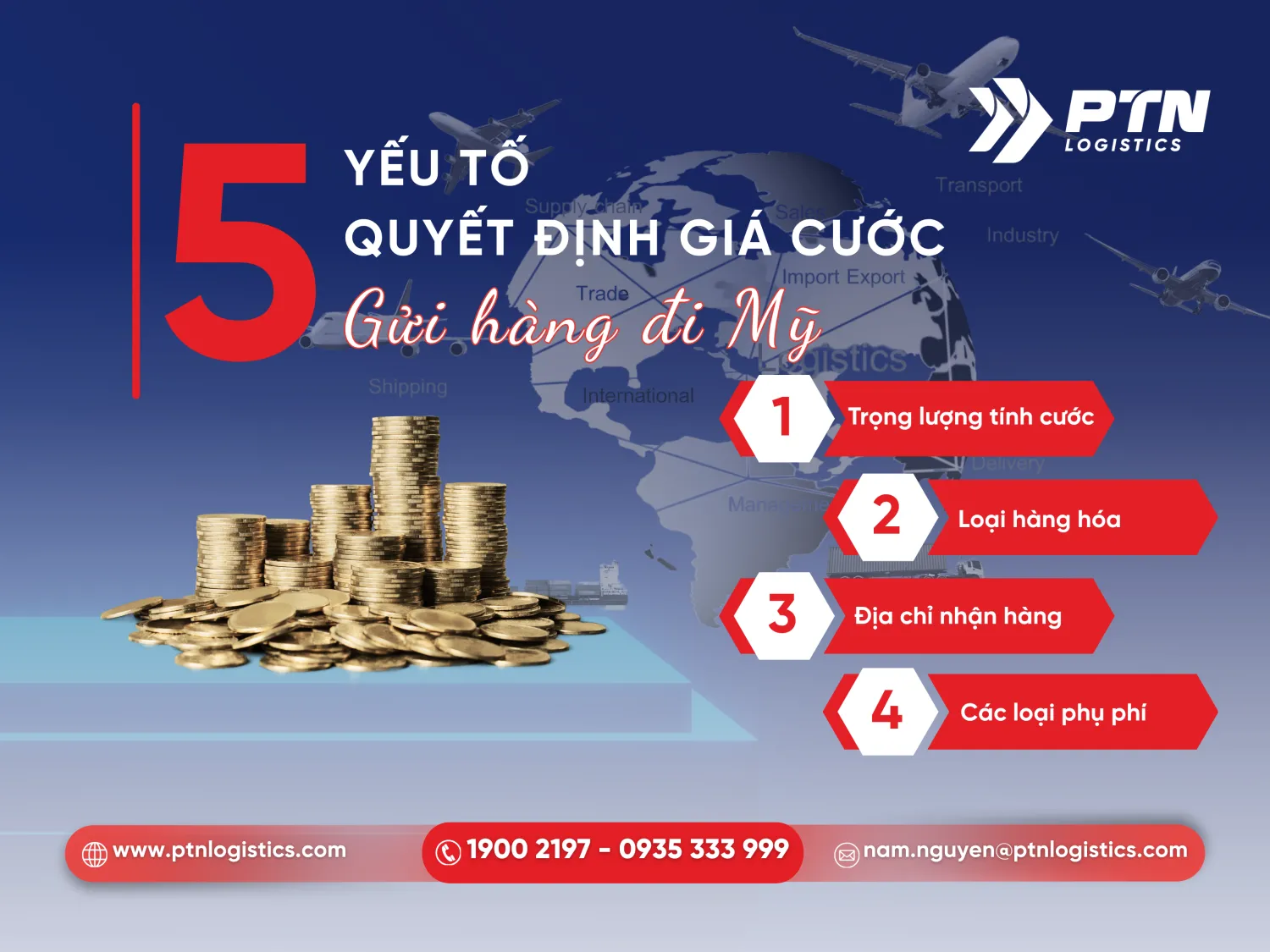 Những yếu tố ảnh hưởng đến giá gửi hàng đi Mỹ tại quận 8