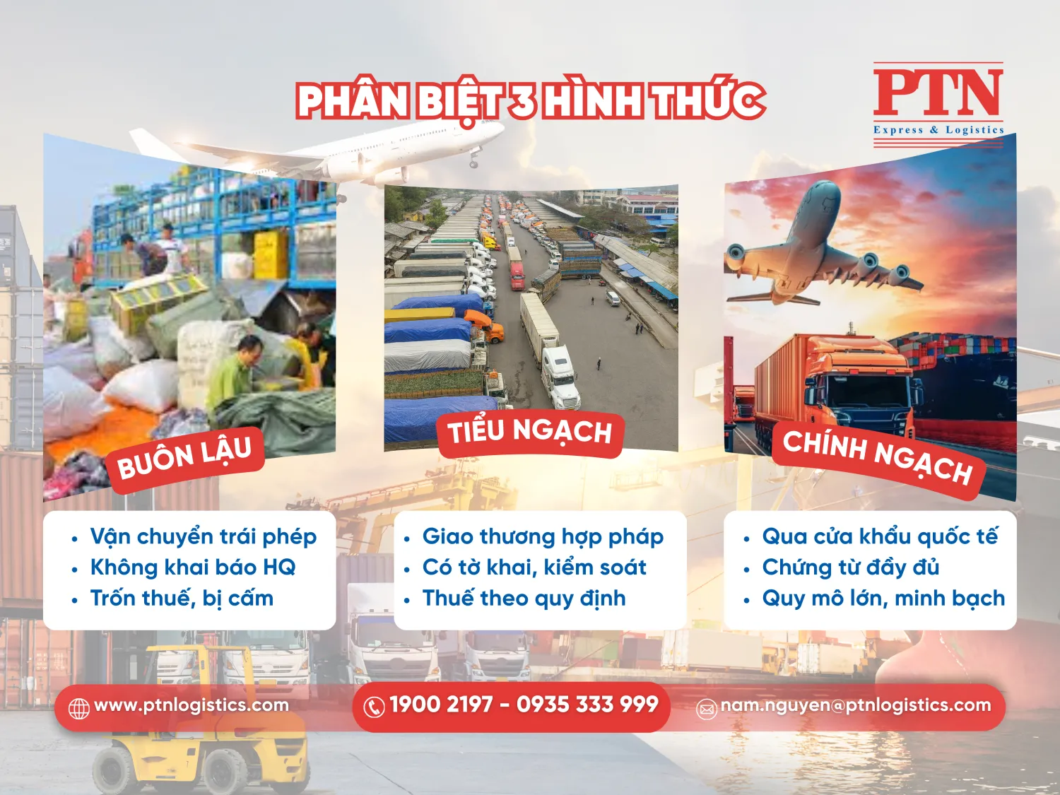 Phân biệt 3 hình thức: Buôn lậu, tiểu ngạch, chính ngạch