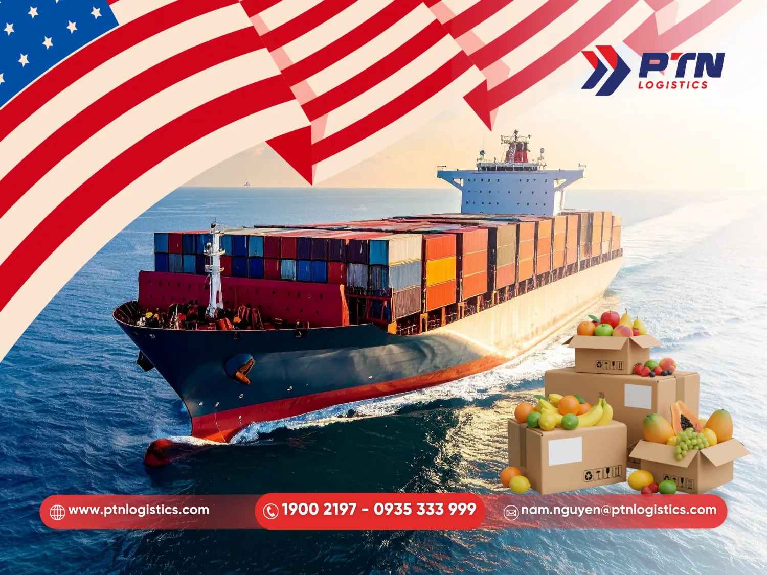 Phương thức gửi trái cây đi Mỹ bằng đường biển