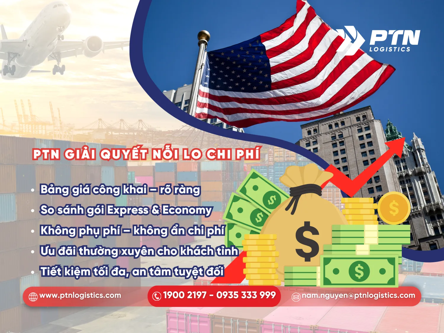 PTN Logistics giải quyết nỗi lo chi phí