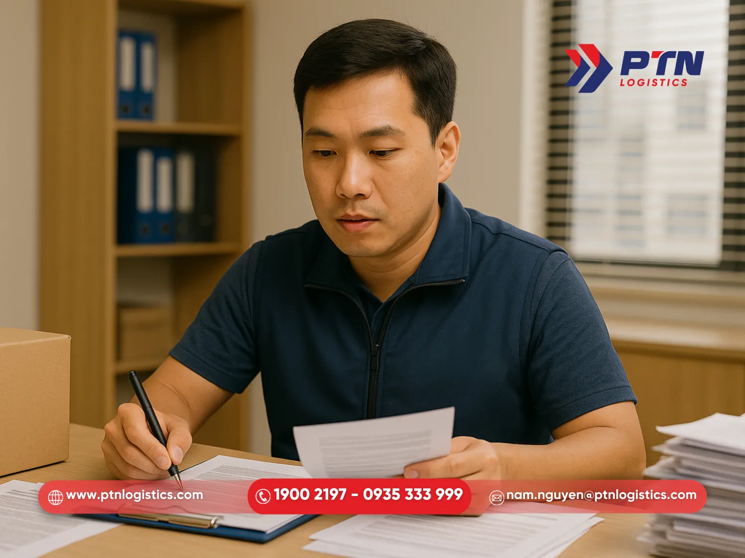 PTN thay mặt khách hàng xử lý giấy tờ hải quan