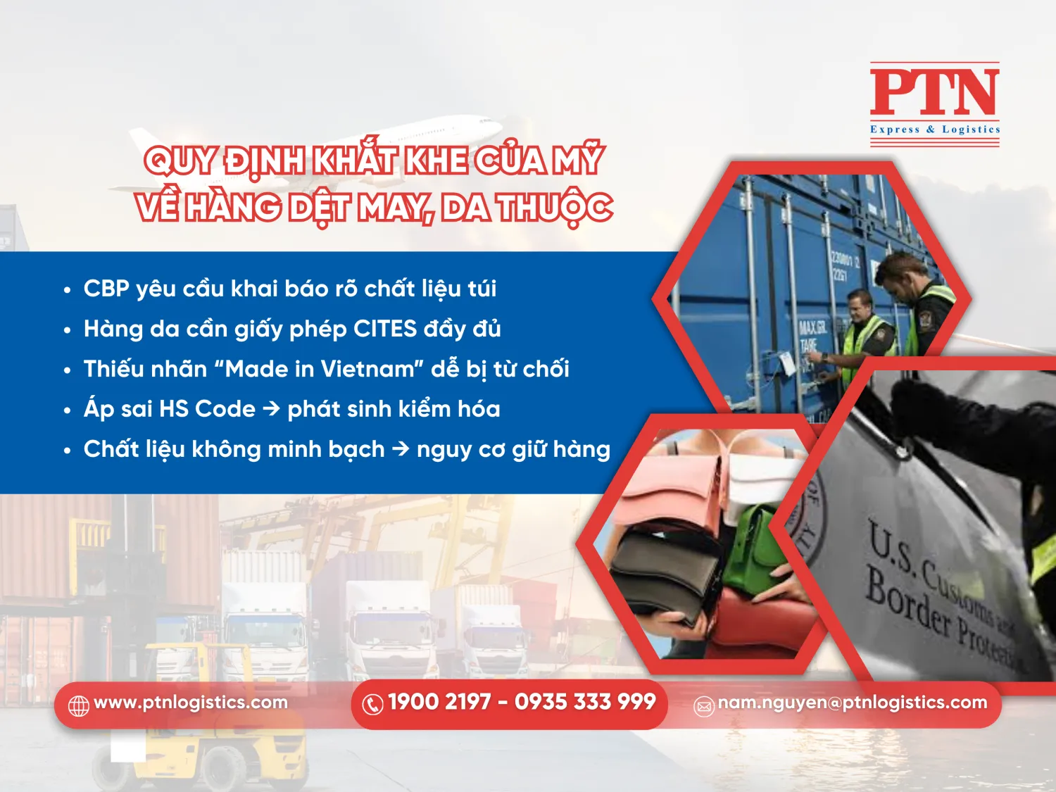 Quy định khắt khe của Mỹ về hàng hóa dệt may, da thuộc