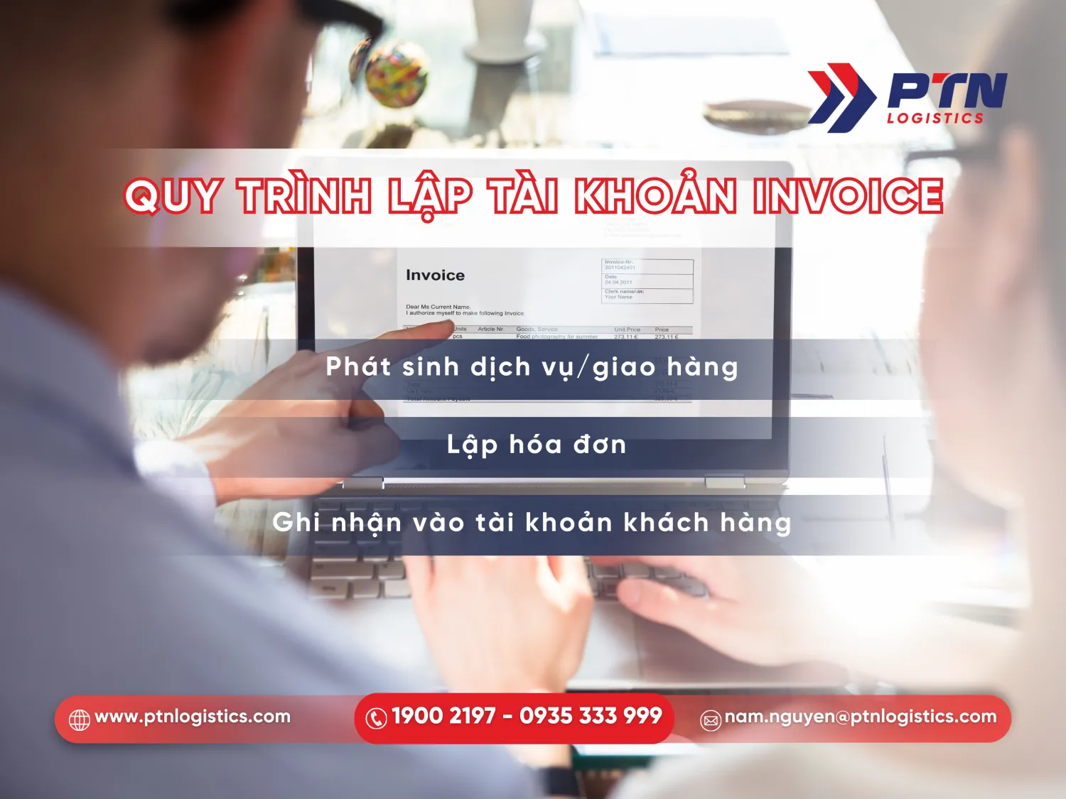 Quy trình các bước lập tài khoản invoice