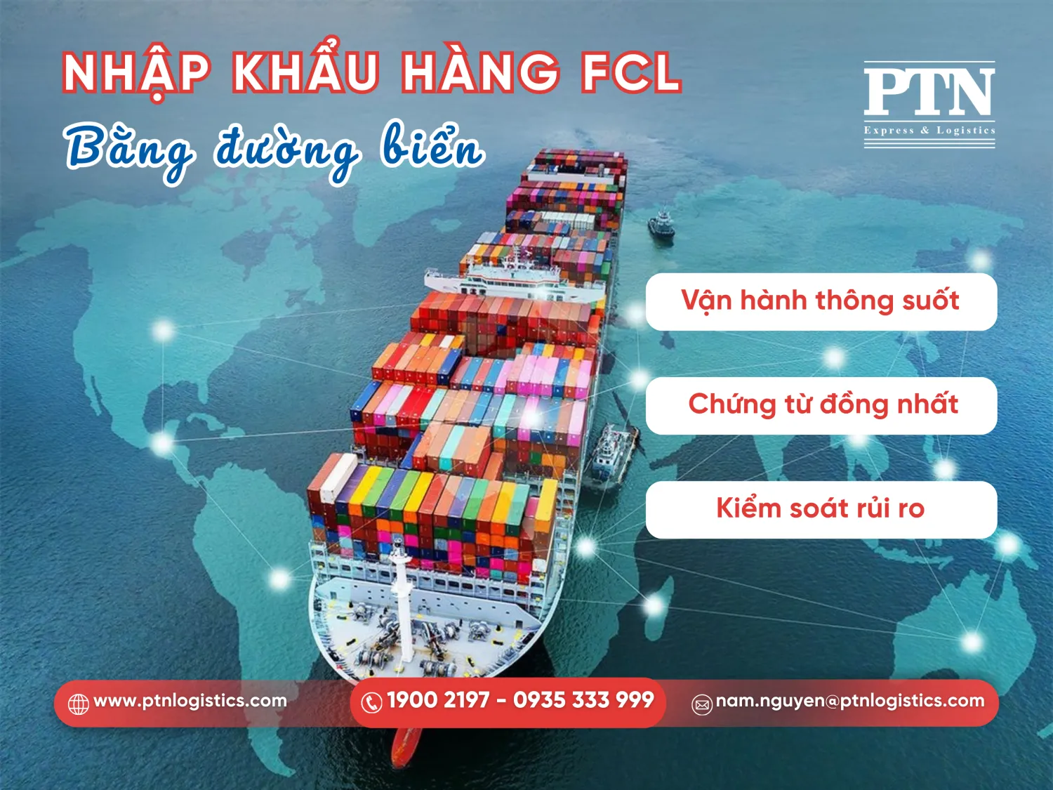 Quy trình khập khẩu hàng FCL bằng đường biển