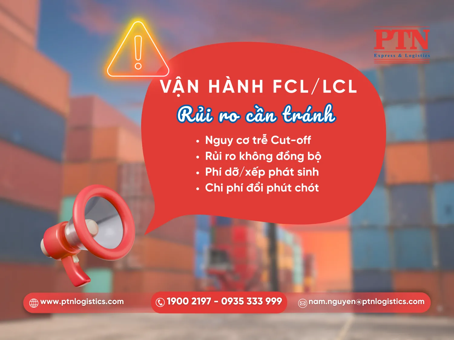 Rủi ro khi gửi hàng kết hợp FCL-LCL/LCL-FCL