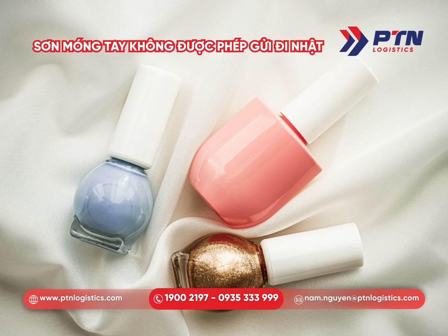 Sơn móng tay không được phép vận chuyển đi Nhật