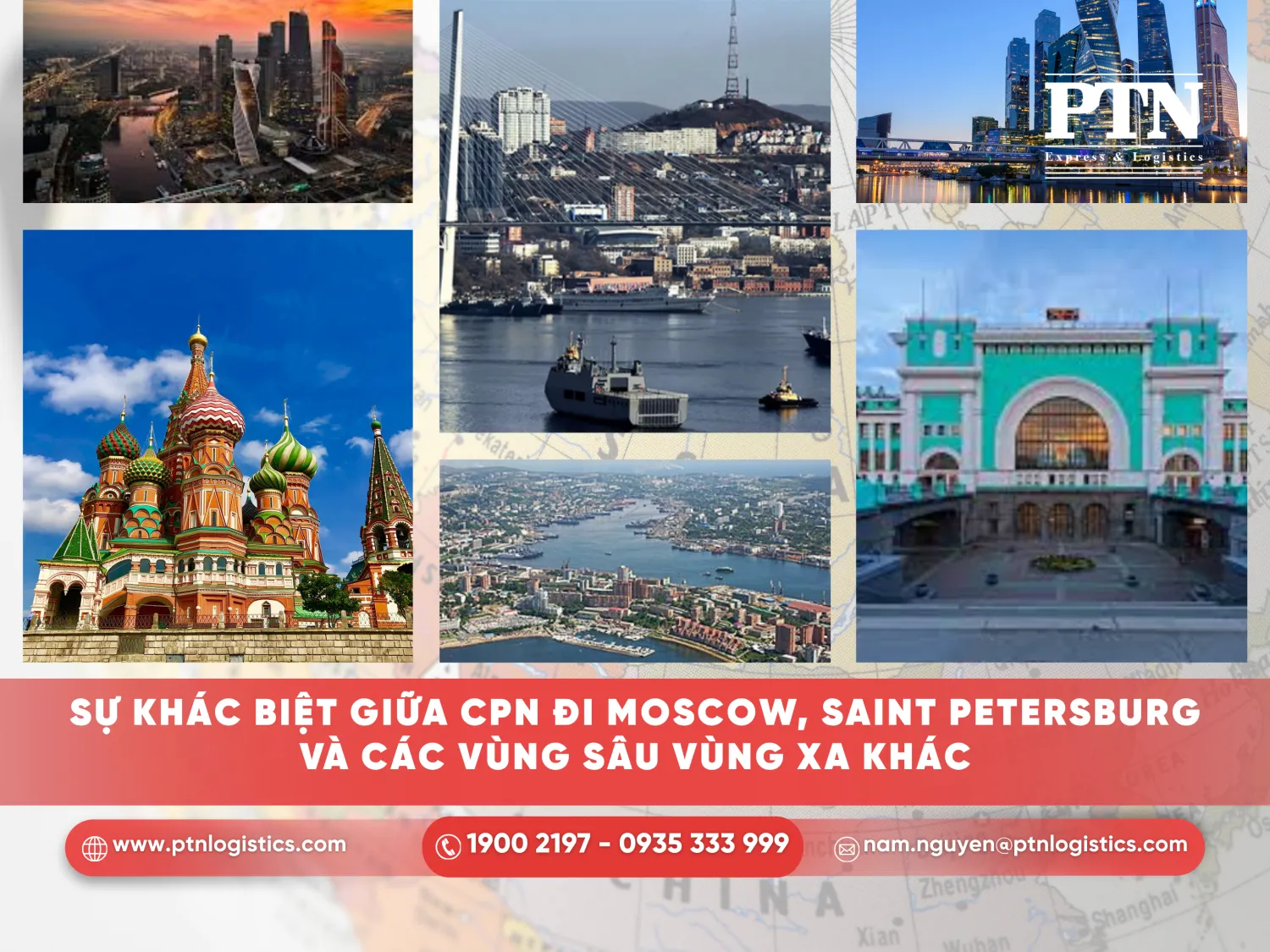 Sự khác biệt giữa CPN đi Moscow, Saint Peterburg và các vùng sâu vùng xa khác