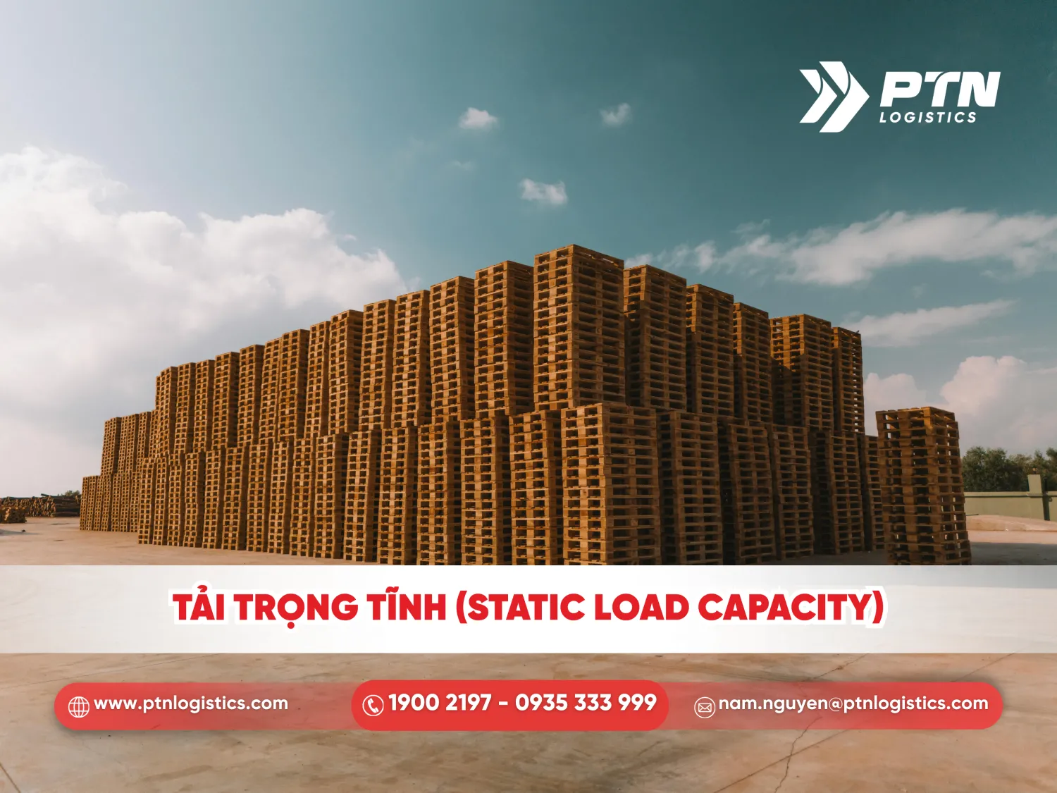 Tải trọng chính là mức tối đa pallet chịu được khi đnag đứng yên trên một mặt phẳng